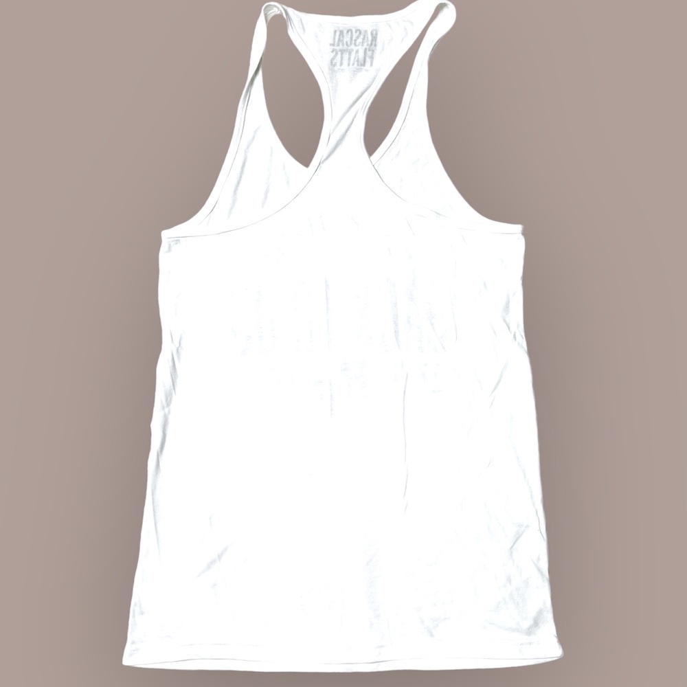 NWOT Rascal Flatts Official Back To US Tour Racerback Tank Top White Women’s 2XL - Picture 2 of 4